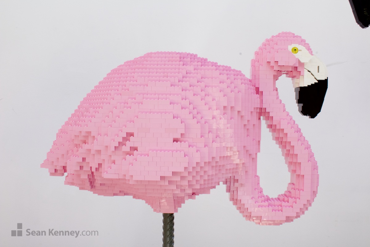 Amazing LEGO creation - Flamingos
