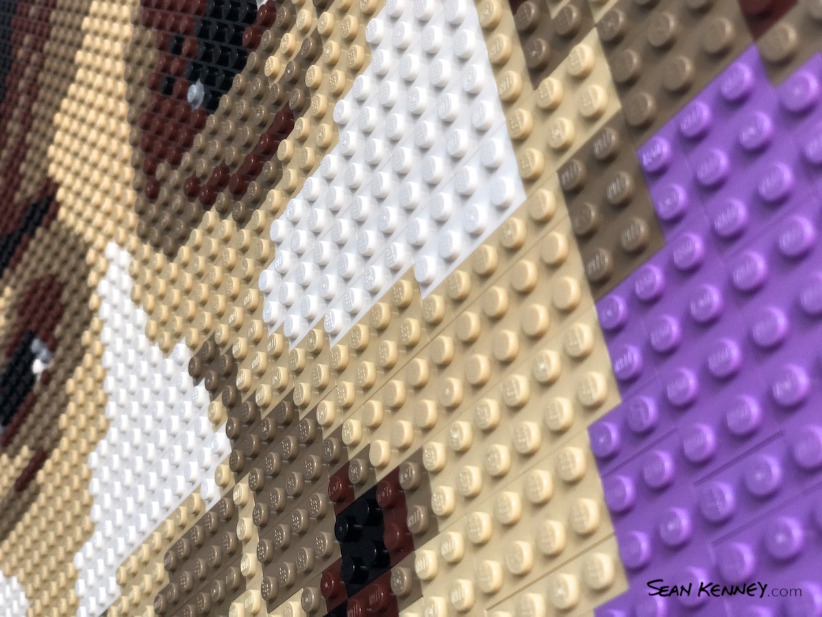 custom LEGO portrait - Sibling – purple