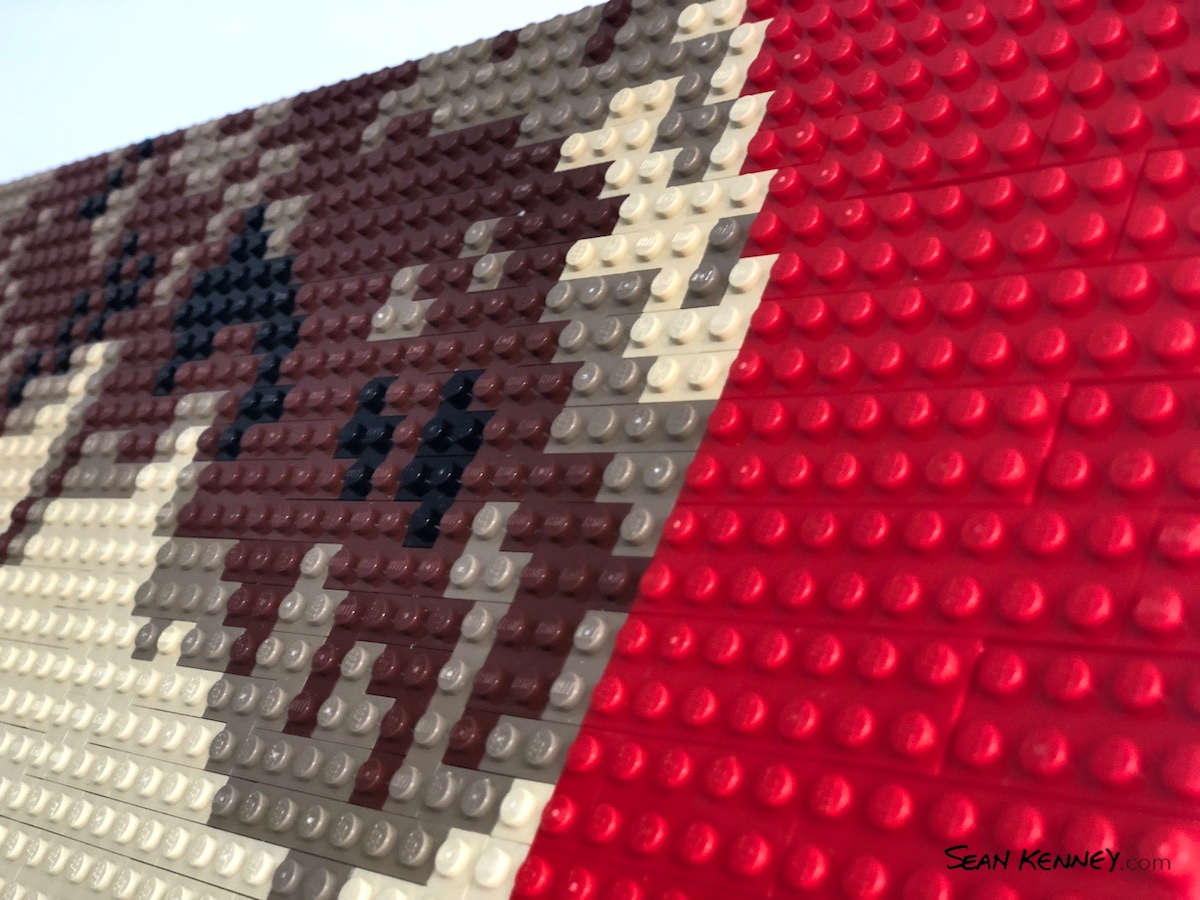 LEGO portrait from any photo - Sibling – red