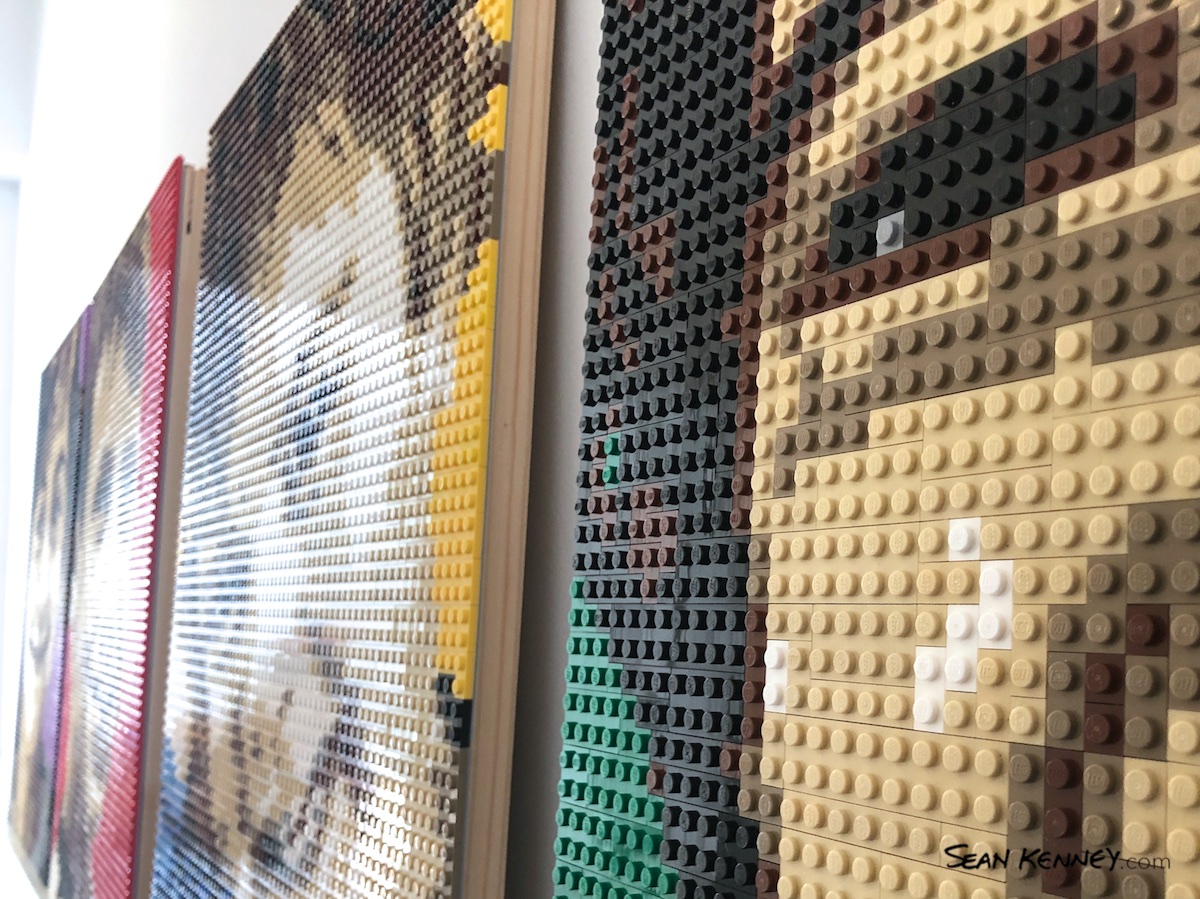your photo made from real LEGO bricks - Sibling – yellow