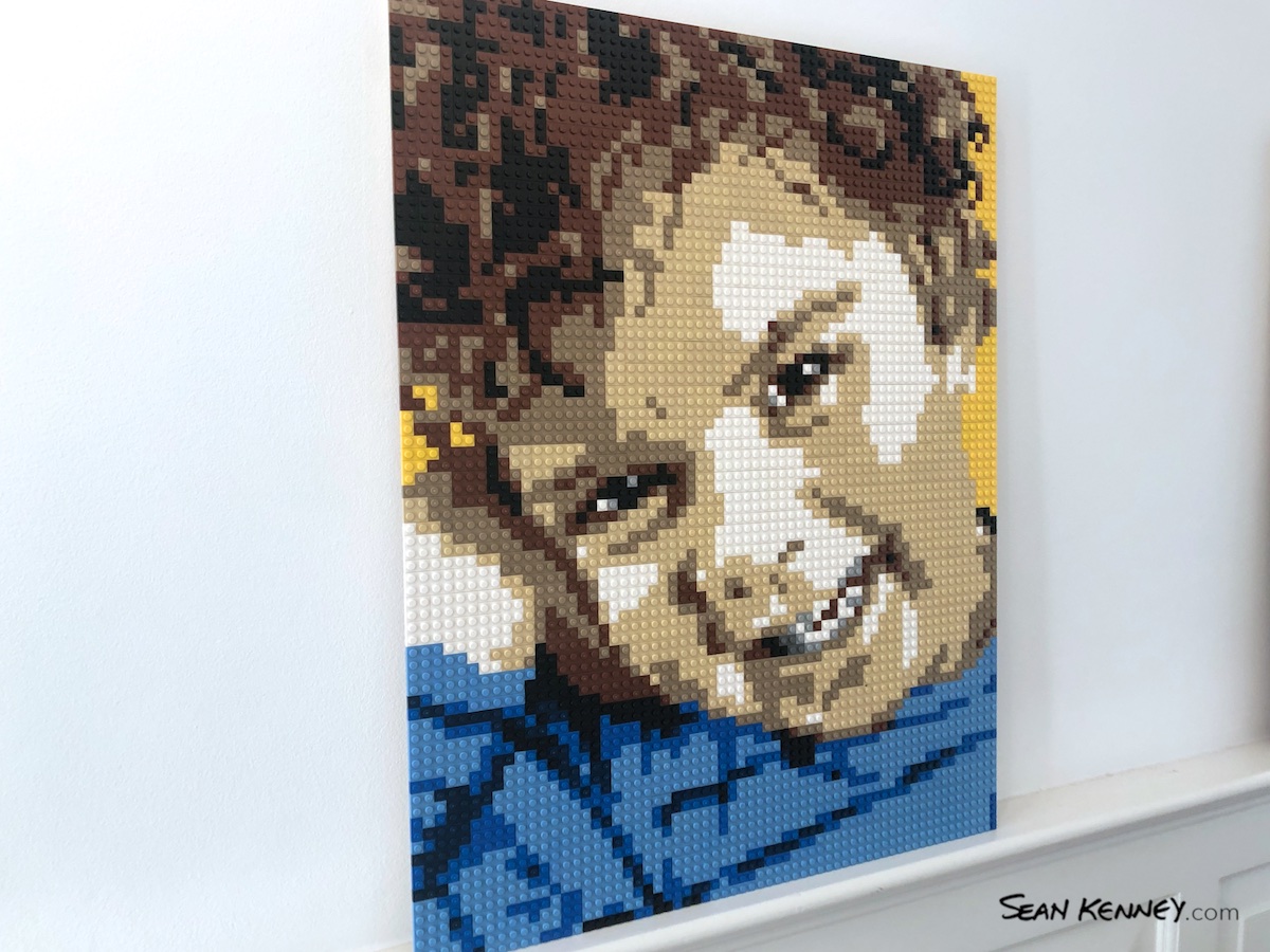 LEGO portrait - Sibling – yellow