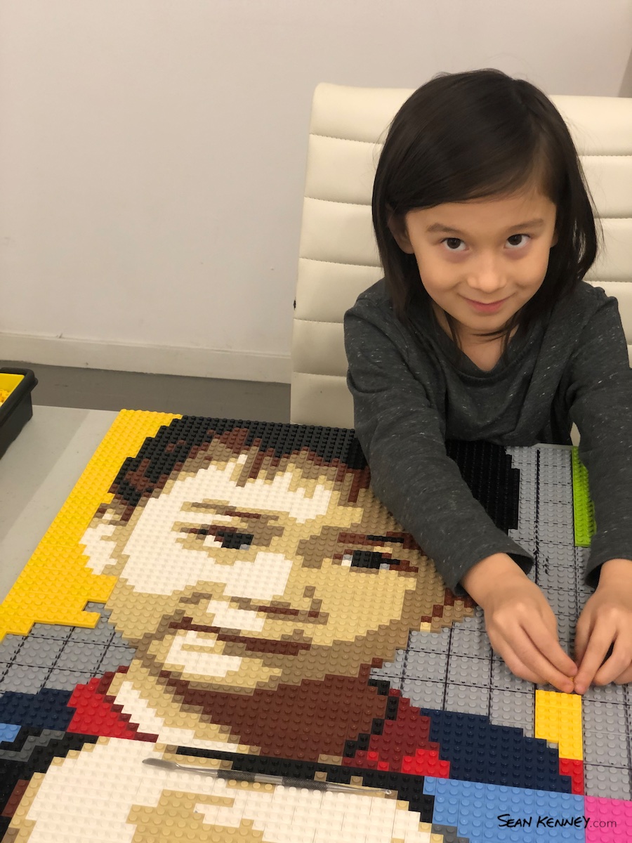 LEGO portrait - Cute family pop art portrait