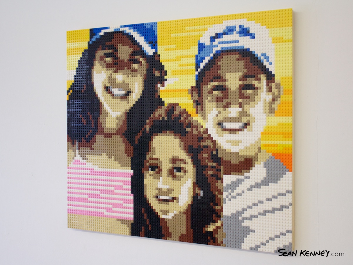 LEGO portrait from any photo - We three kids