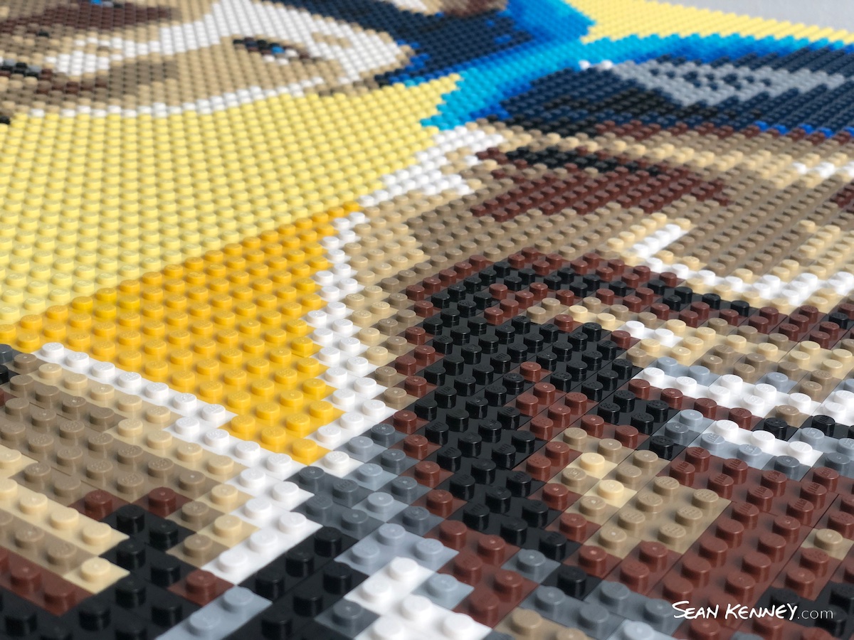 lego mosaic - Men with hats