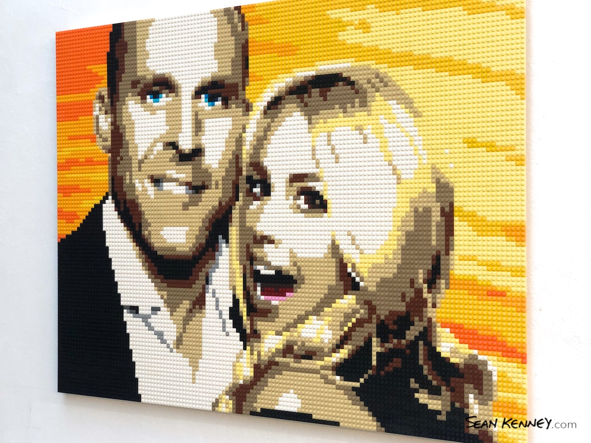your photo made from real LEGO bricks - Young couple
