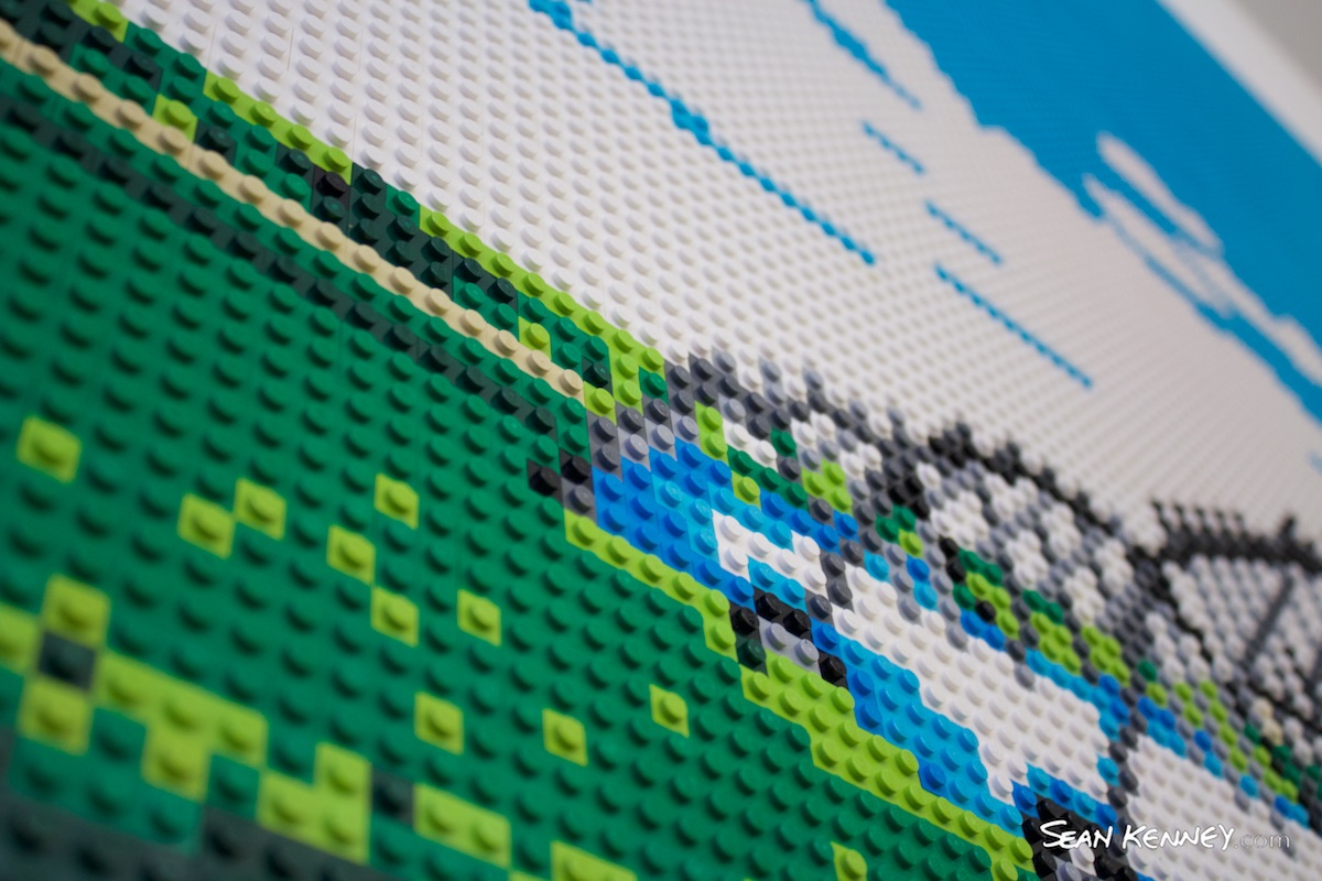 LEGO sculpture - Valmont mural 2 of 2