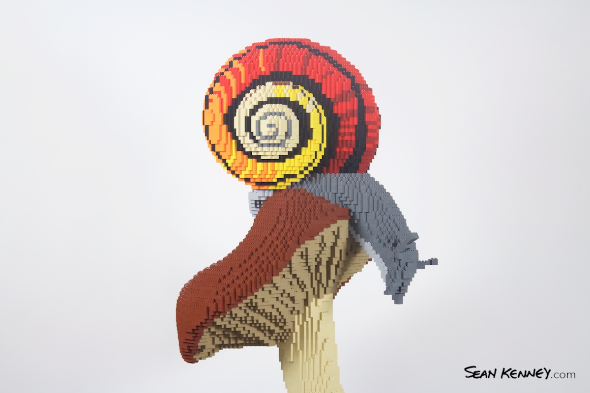 LEGO artist - Snail on Mushroom