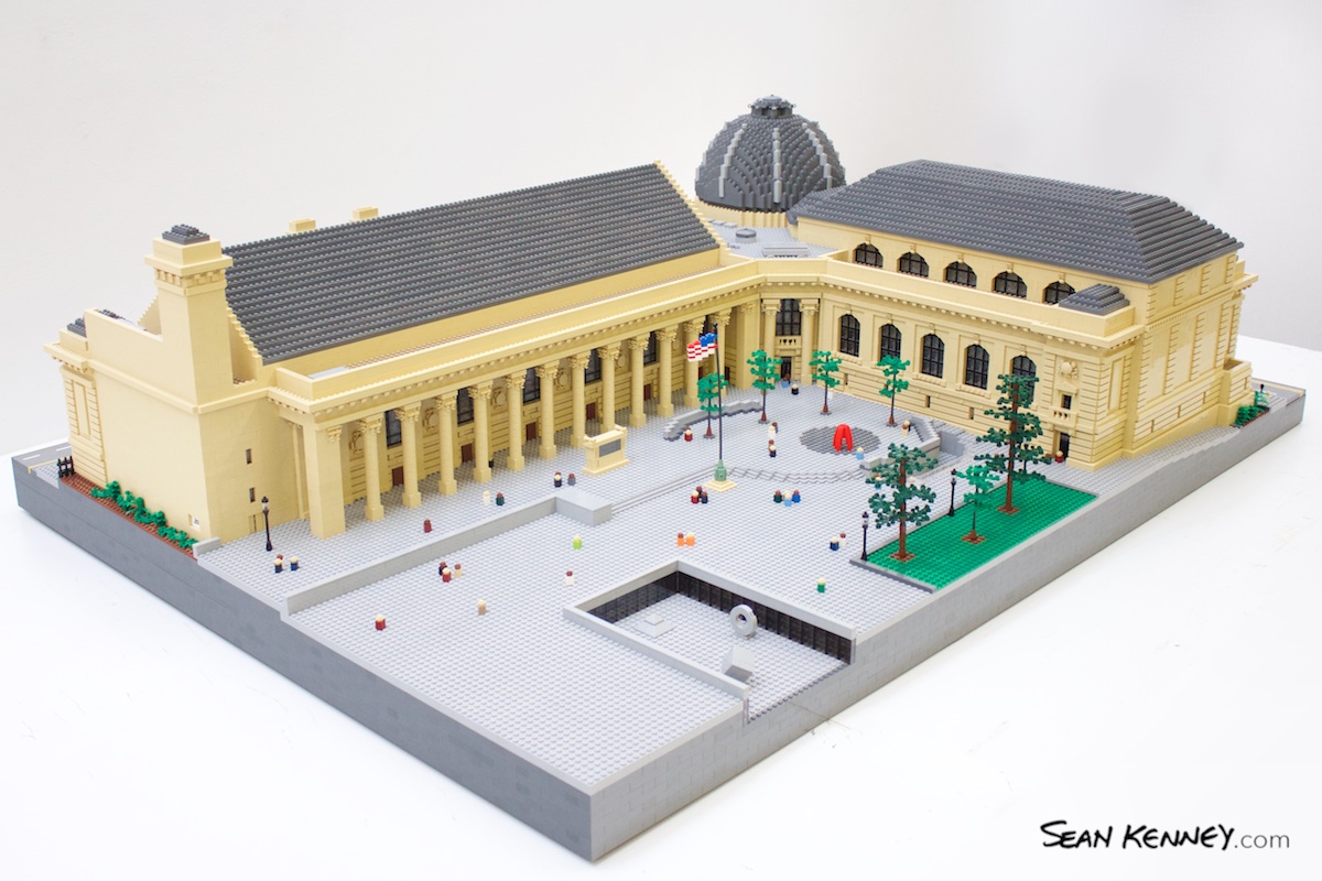 LEGO sculpture - The Schwarzman Center at Yale University