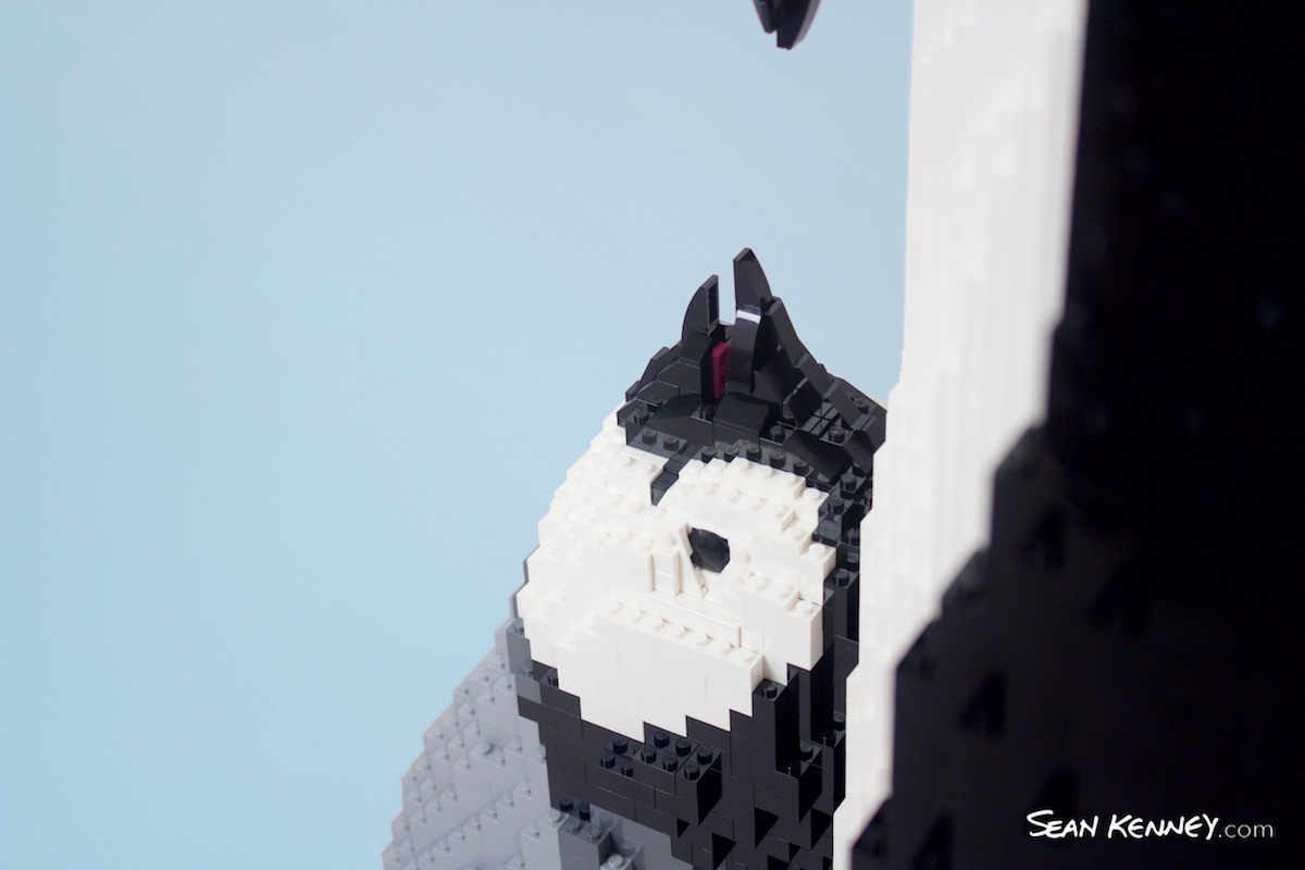 LEGO sculpture - Emperor penguins