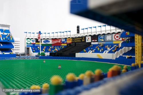 Yankee Stadium built with LEGO bricks