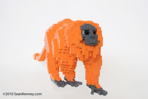 LEGO sculpture Sean Kenney golden lion tamarins monkey monkeys philadephila philly zoo creatures of habitat