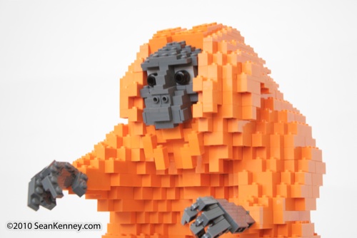 LEGO sculpture Sean Kenney golden lion tamarins monkey monkeys philadephila philly zoo creatures of habitat