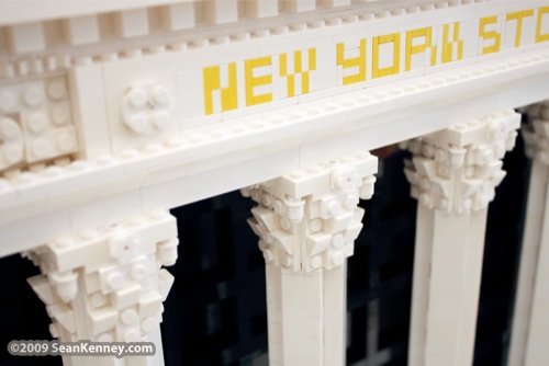 New York Stock Exchange, LEGO brick, artist Sean Kenney, building, manhattan, wall street