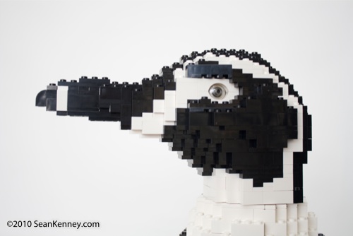 LEGO sculpture Sean Kenney humboldt humobolt penguins philadephila philly zoo creatures of habitat