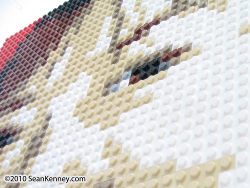 Portrait with LEGO bricks by artist Sean Kenney