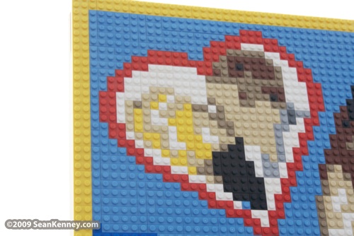 LEGO portrait of Spencer Pratt and Heidi Montag by Sean Kenney.  LEGO legos portrait portraits.