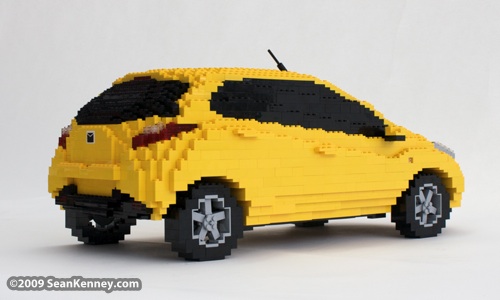 LEGO Mazda2 Mazda car sculpture LEGO artist Sean Kenney : Art with LEGO bricks