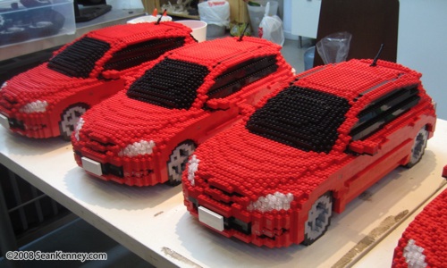 LEGO Mazda Mazdaspeed3 sculpture by Sean Kenney