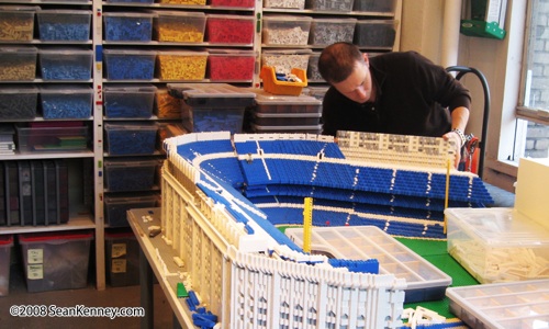 Yankee Stadium built with LEGO bricks