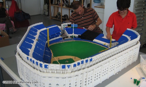 Yankee Stadium built with LEGO bricks