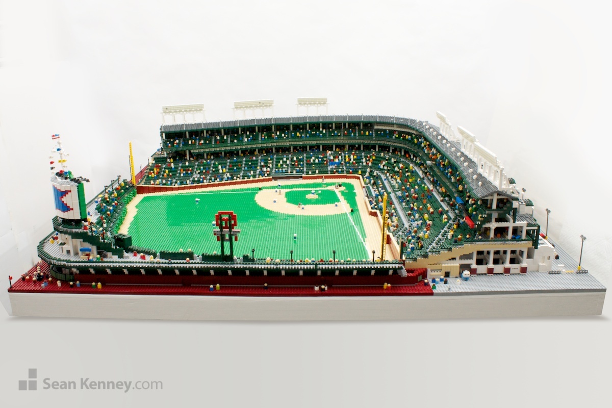 Sean Kenney Art with LEGO bricks Wrigley Field