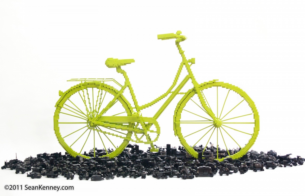 LEGO Bicycle triumphs traffic