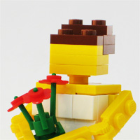 LEGO bride: Brown hair
