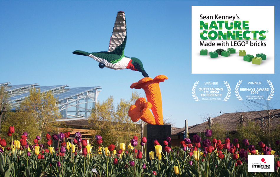 Come see Sean Kenney's NATURE CONNECTS: ART WITH LEGO BRICKS