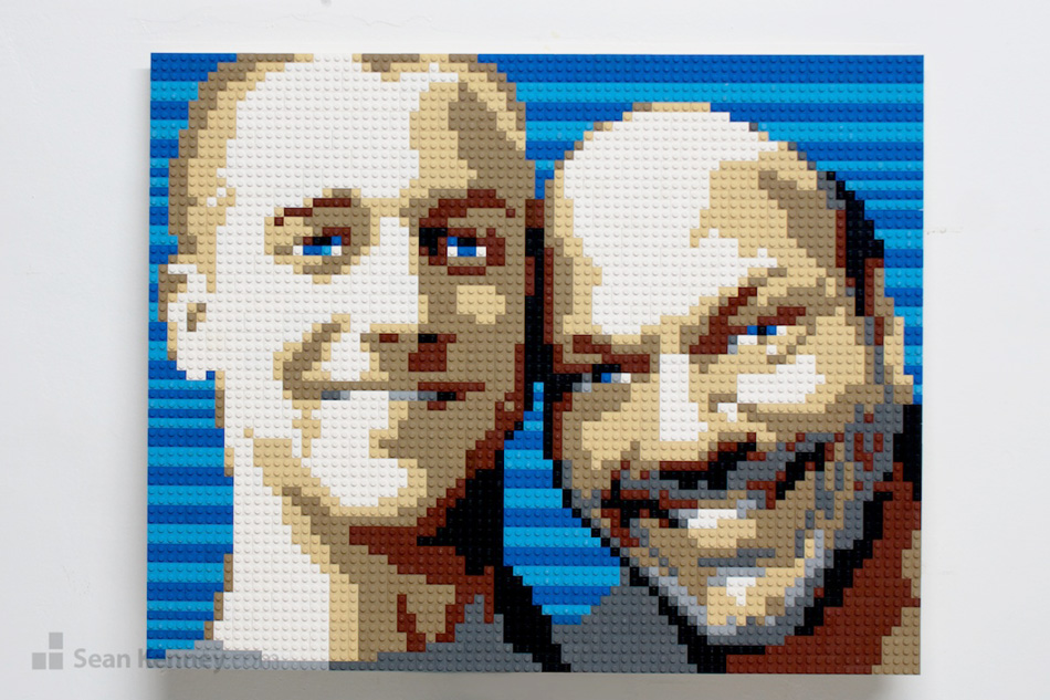 LEGO Portrait of two guys
