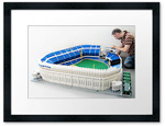 Frames and prints of Yankee Stadium.  Art with LEGO bricks.  Sean Kenney