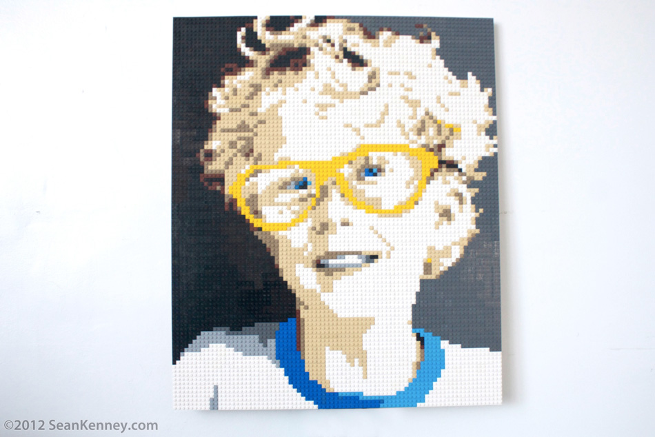 LEGO Portrait of boy with yellow glasses
