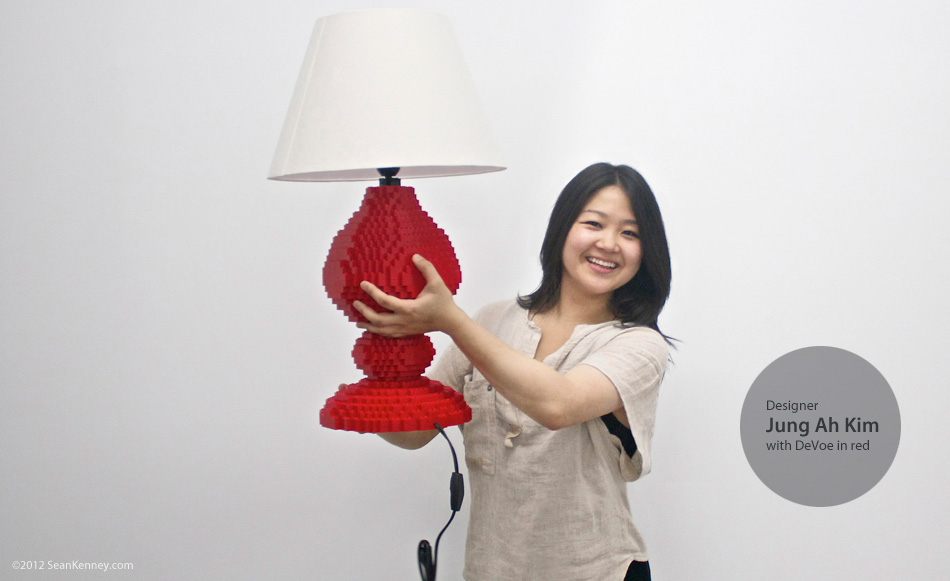 LEGO Lamps by Sean Kenney | Jung Ah Kim.  LEGO home decor, sculpture, art design.