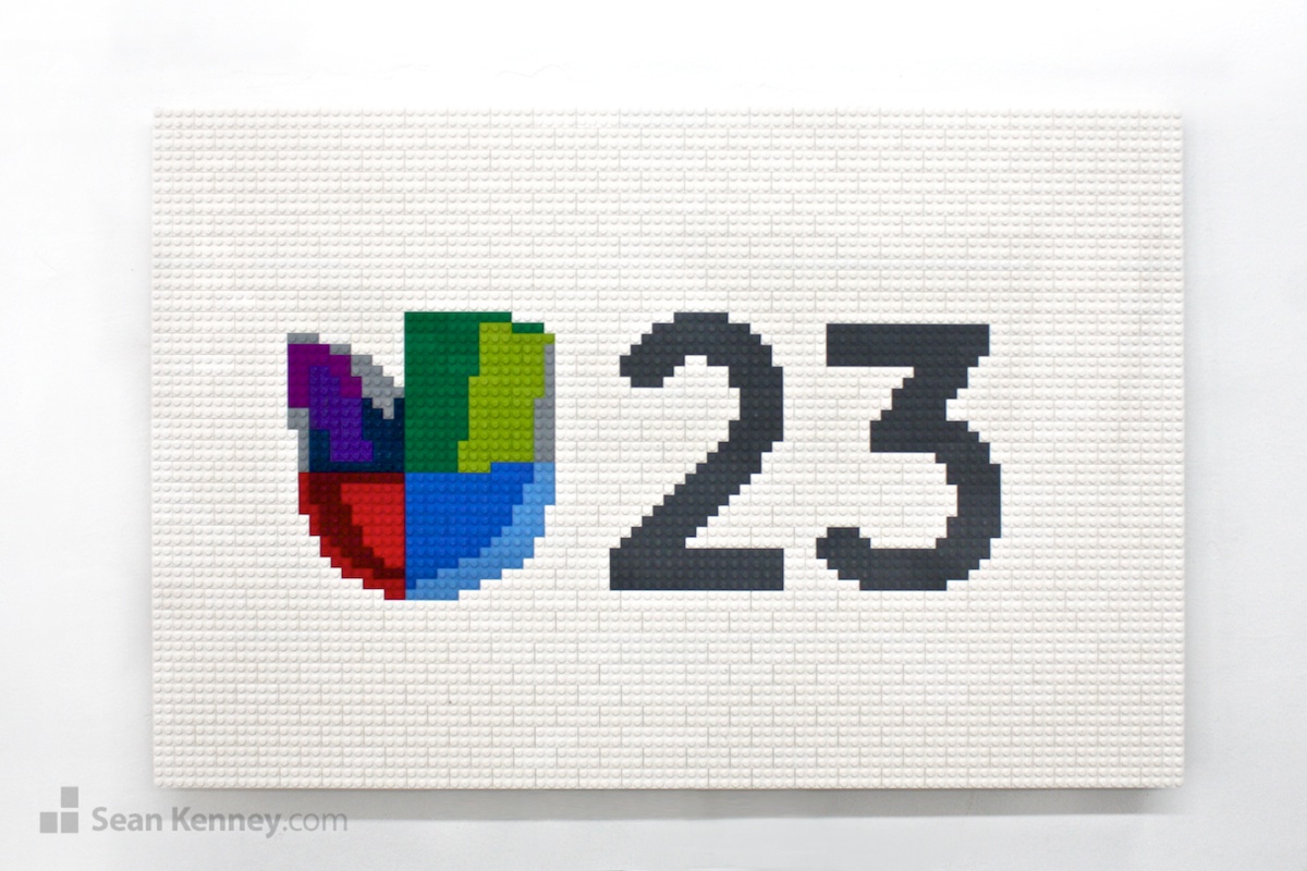 Univision-23-logo LEGO art by Sean Kenney