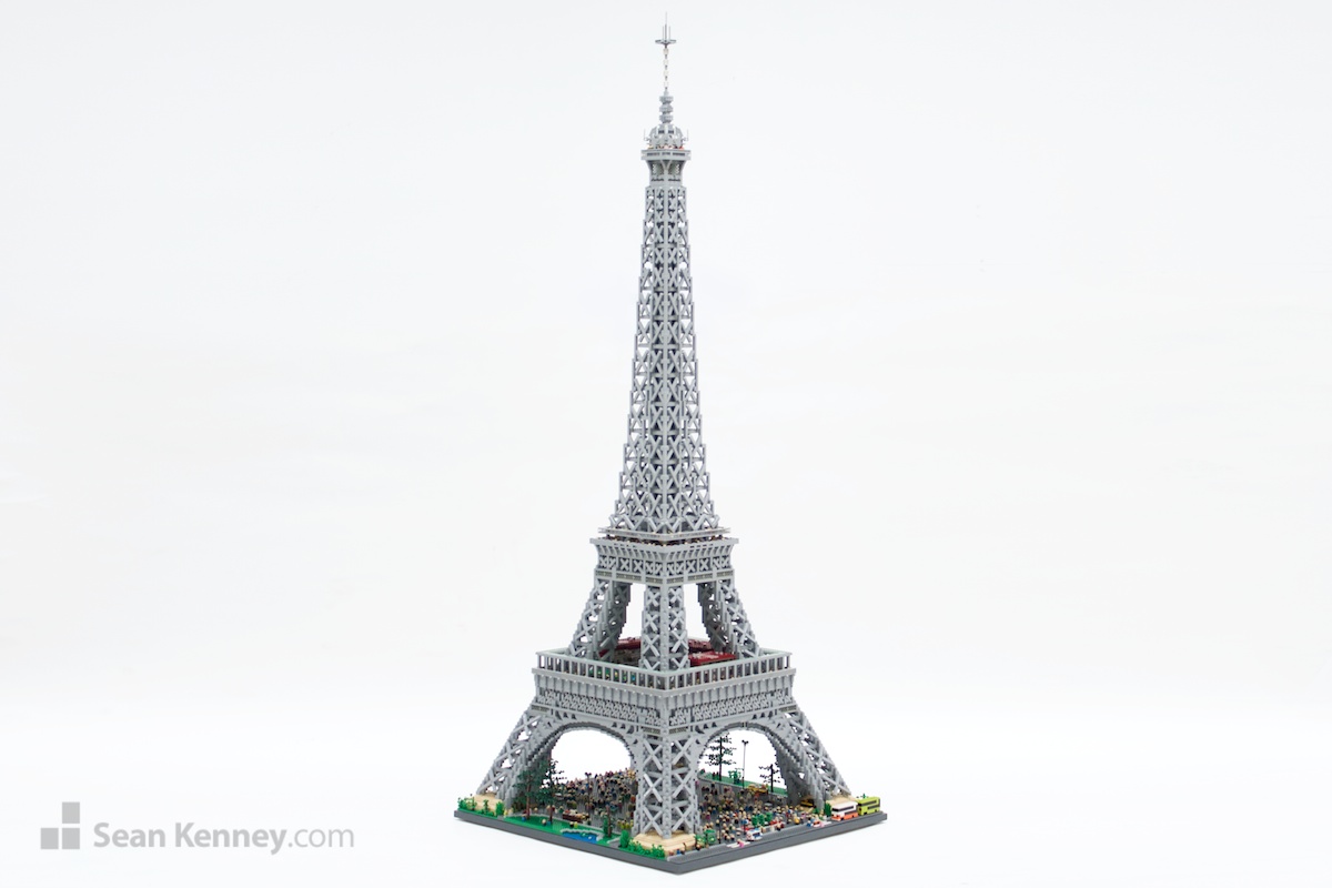 Eiffel-tower LEGO art by Sean Kenney