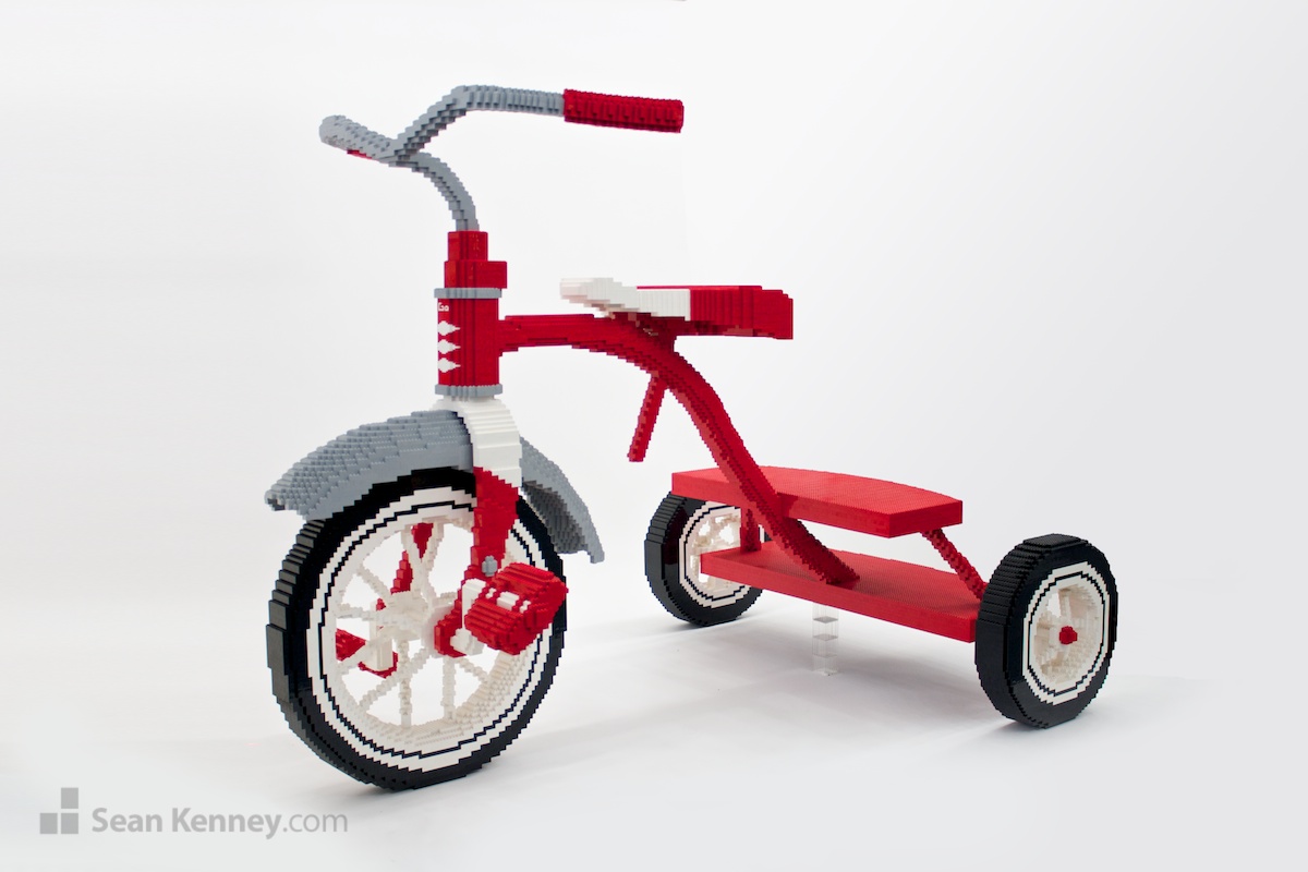 Tricycle LEGO art by Sean Kenney