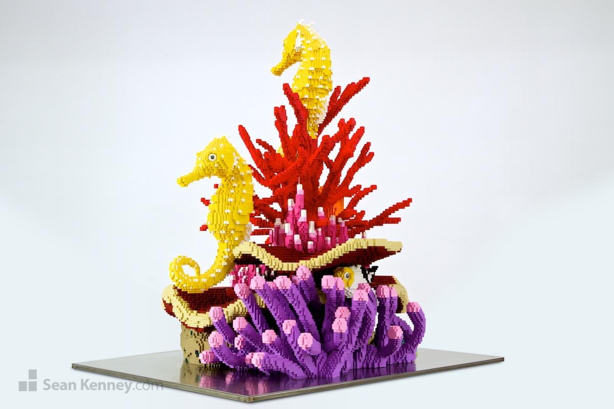 Coral-reef LEGO art by Sean Kenney