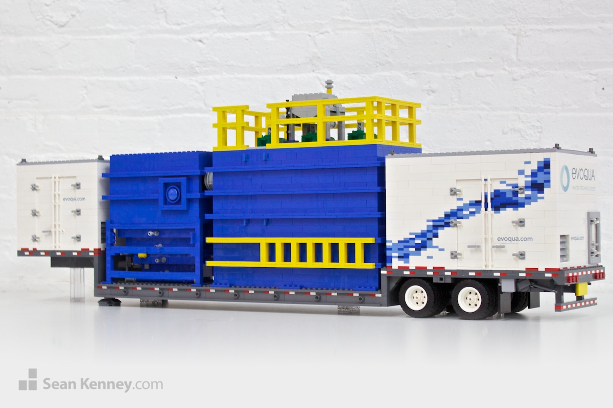 Evoqua-water-treatment-truck LEGO art by Sean Kenney