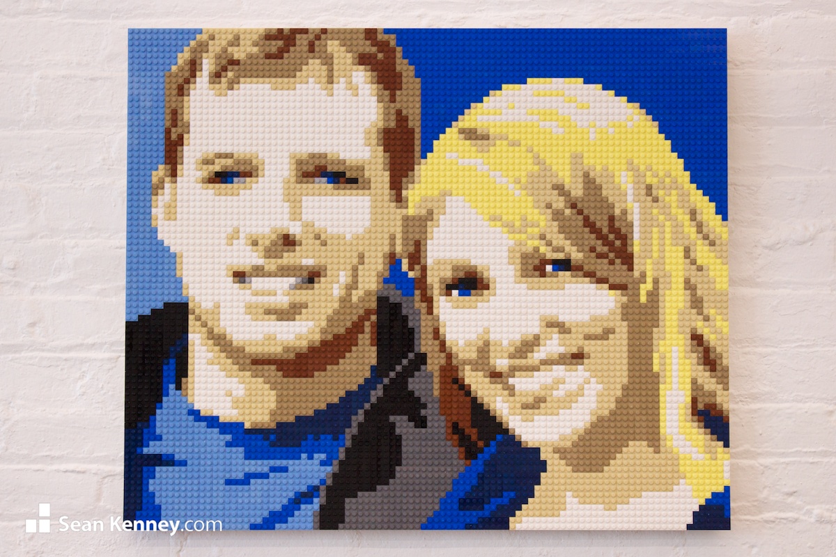Young-couple LEGO art by Sean Kenney