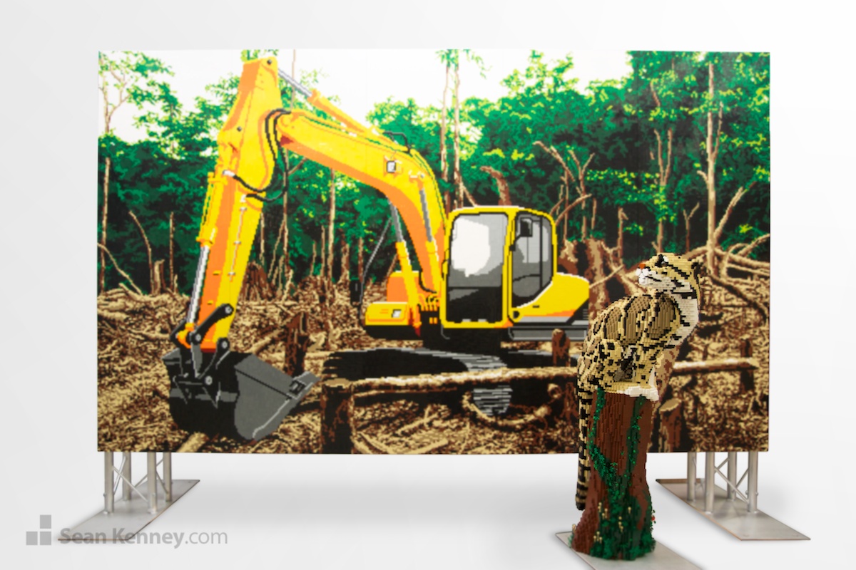 Deforestation LEGO art by Sean Kenney
