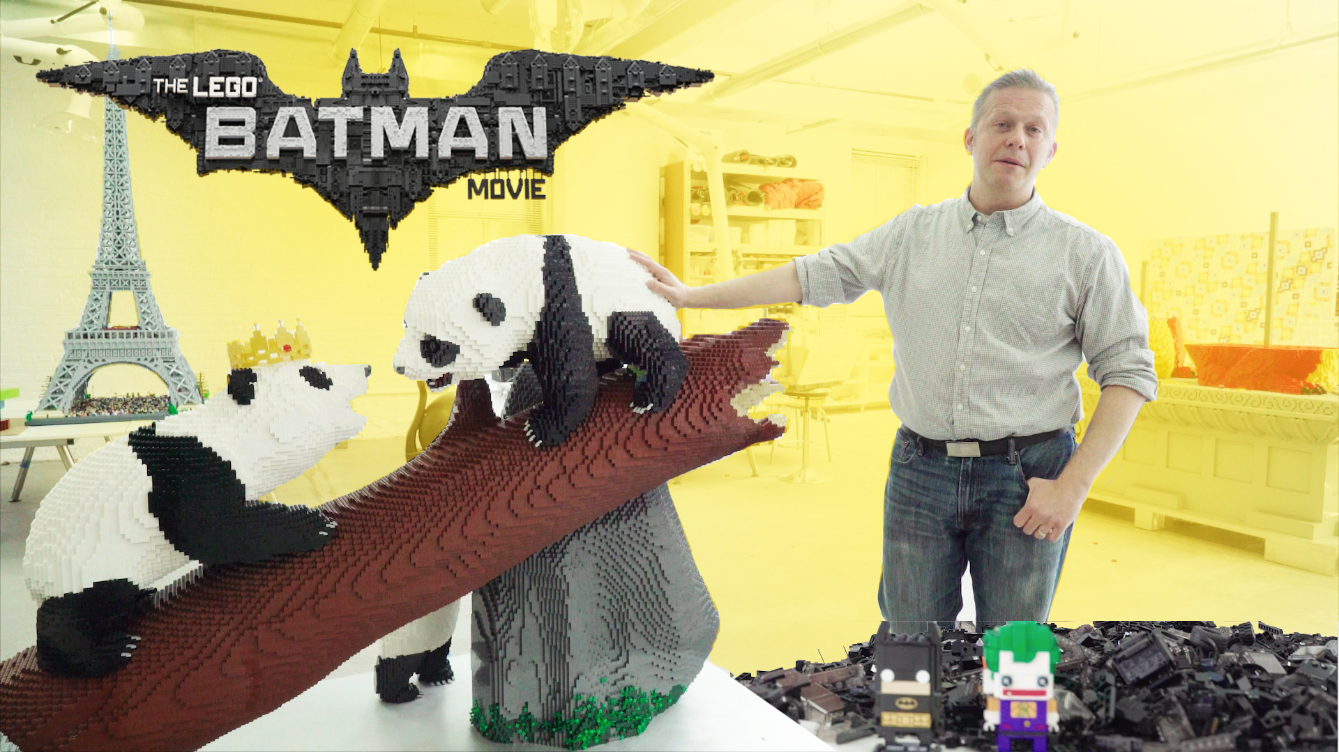 The-lego-batman-movie-sean-kenney-builds-episode-1-the-batmobile LEGO art by Sean Kenney