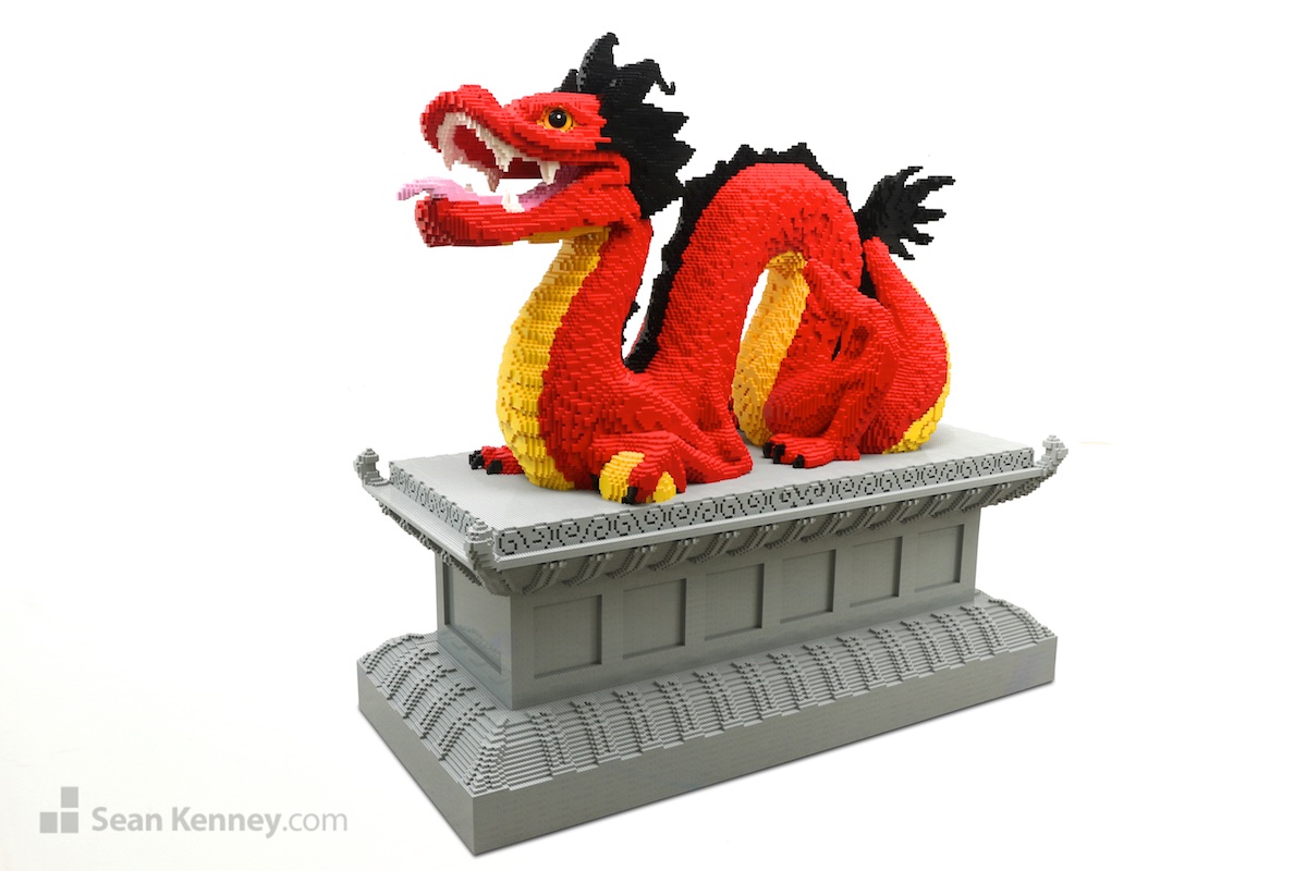 Dragon LEGO art by Sean Kenney