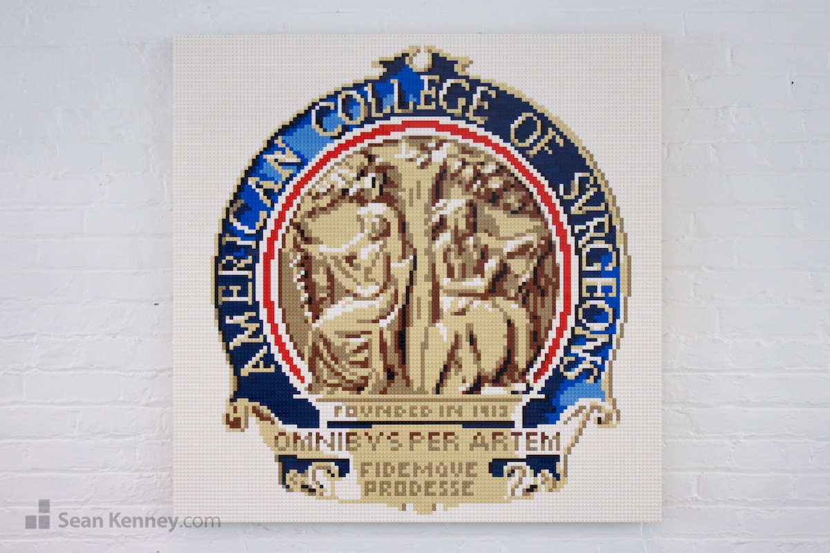 The-seal-of-the-american-college-of-surgeons LEGO art by Sean Kenney