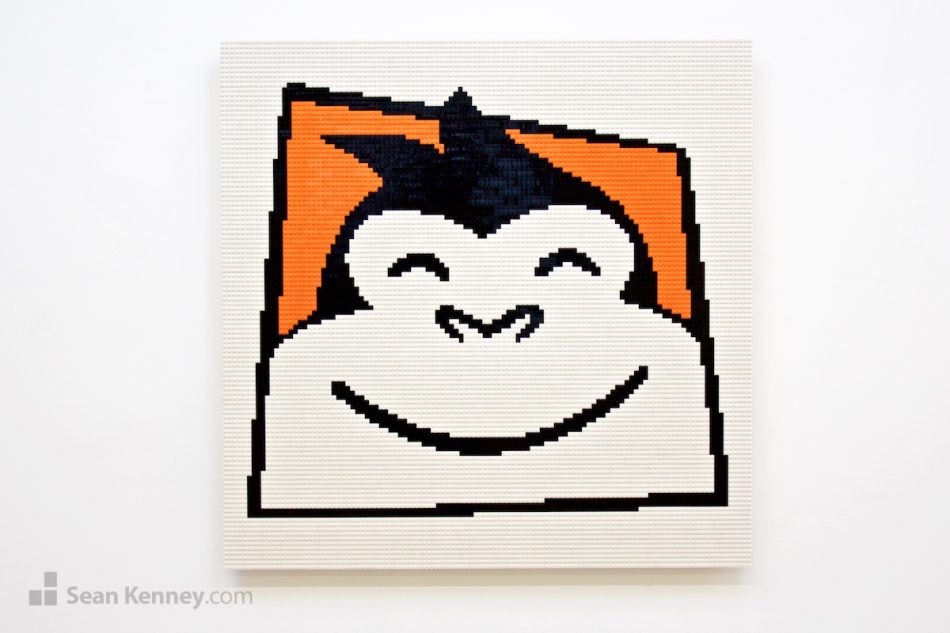 Mighty-ape-logo-2017 LEGO art by Sean Kenney