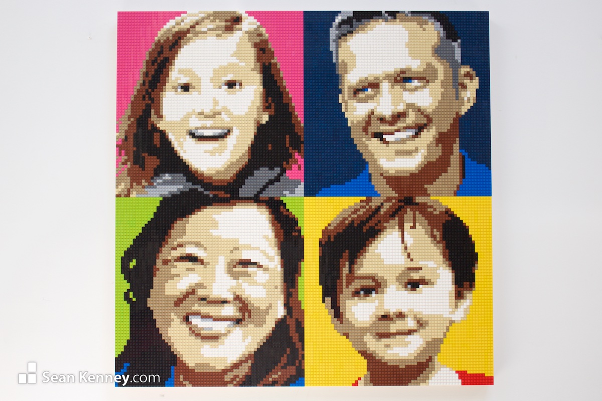 Family-portrait-2 LEGO art by Sean Kenney