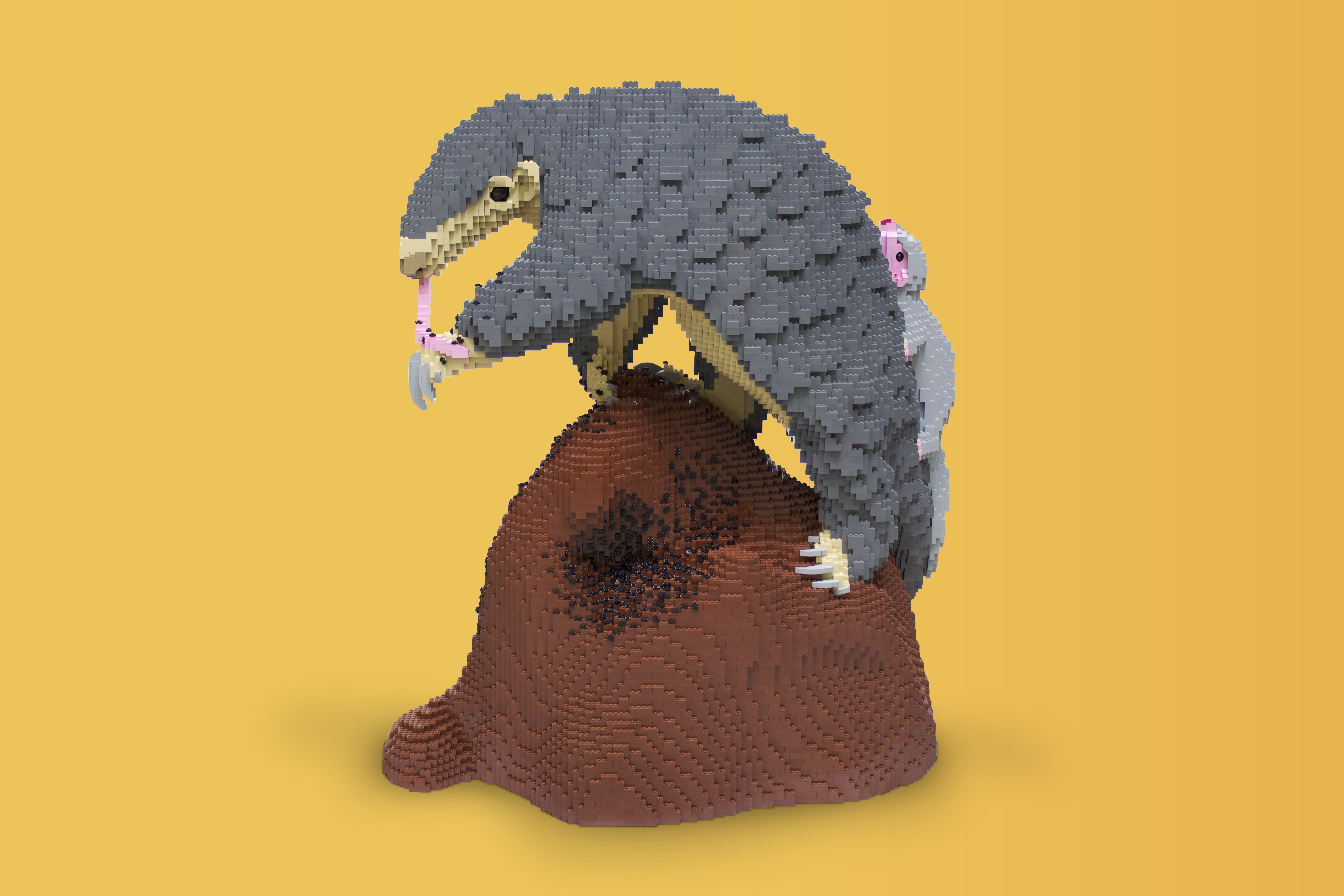 Chinese-pangolin LEGO art by Sean Kenney