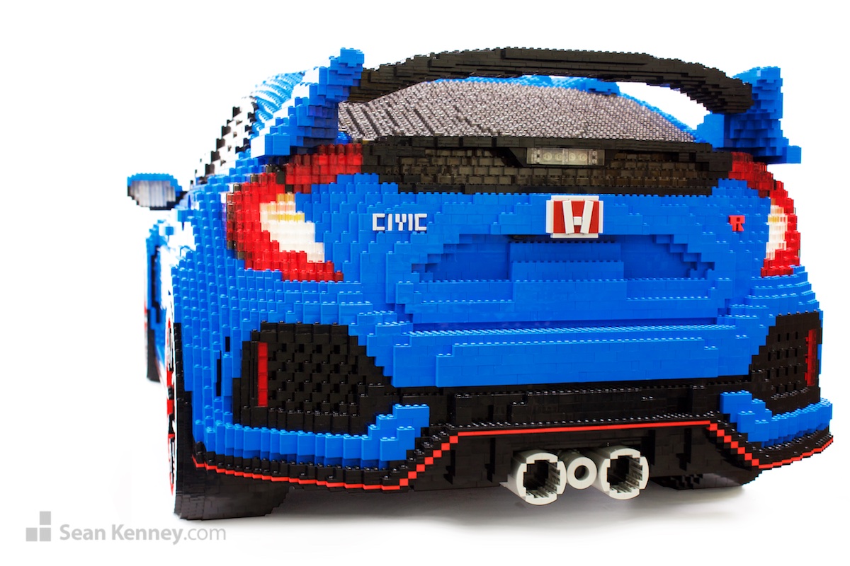 Honda-civic LEGO art by Sean Kenney