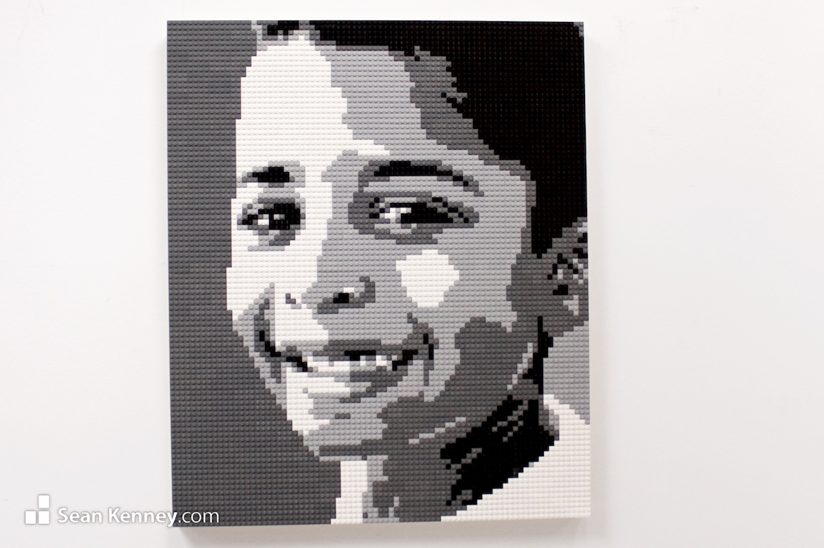 Black-and-white-siblings-3-of-3 LEGO art by Sean Kenney