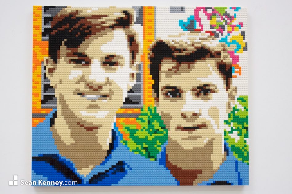 Highline-boys LEGO art by Sean Kenney