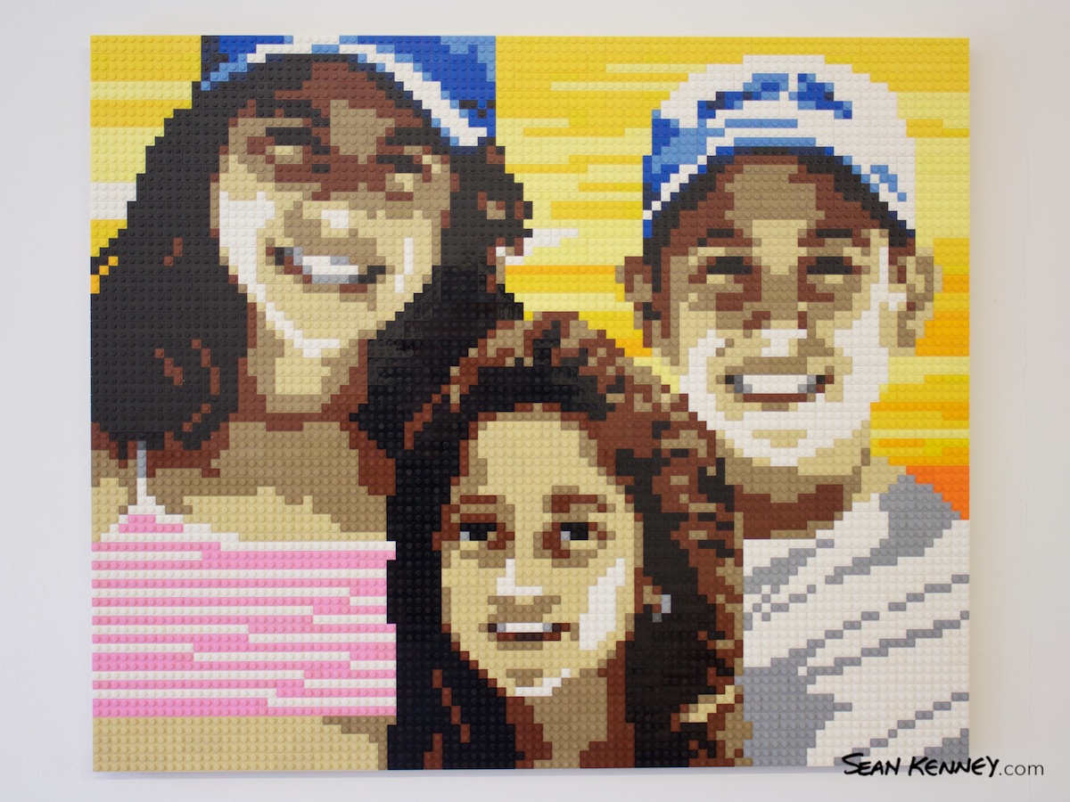 We-three-kids LEGO art by Sean Kenney