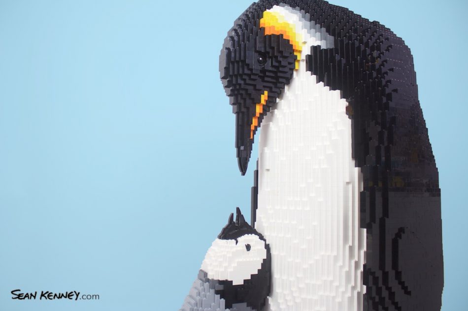 Emperor-penguins LEGO art by Sean Kenney